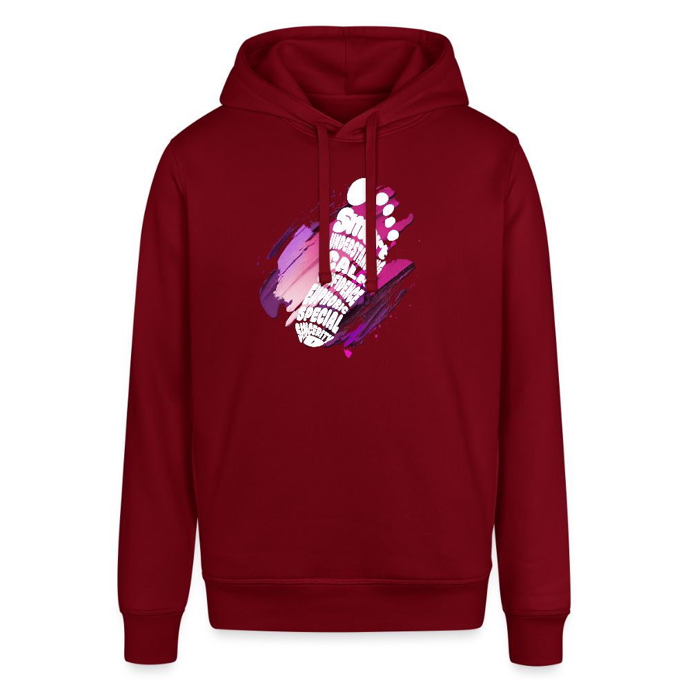 Unisex Organic Idyo Hoodie "Succes" - burgundy