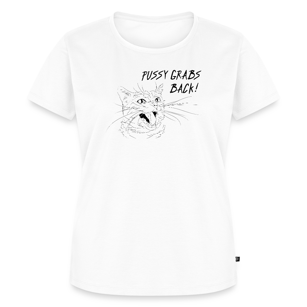 Women’s Idyo T-Shirt "Pussy grabs back" - white