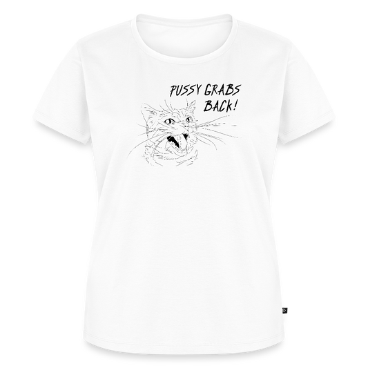 Women’s Idyo T-Shirt "Pussy grabs back" - white