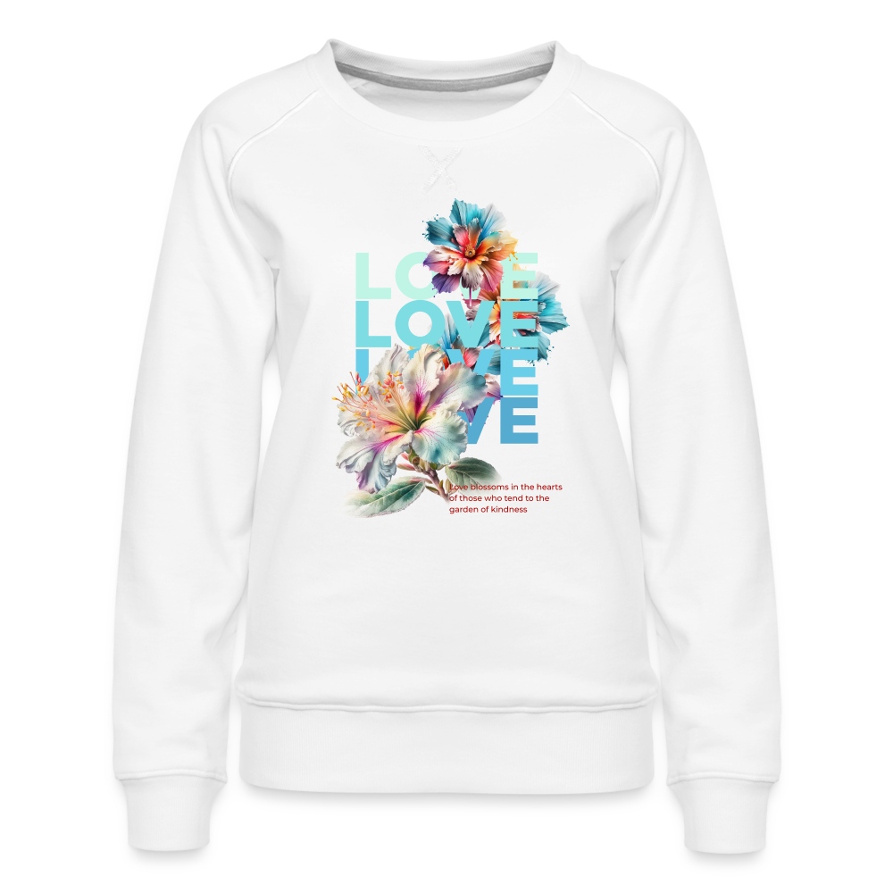 Women’s Premium Idyo Sweatshirt "Love" - white