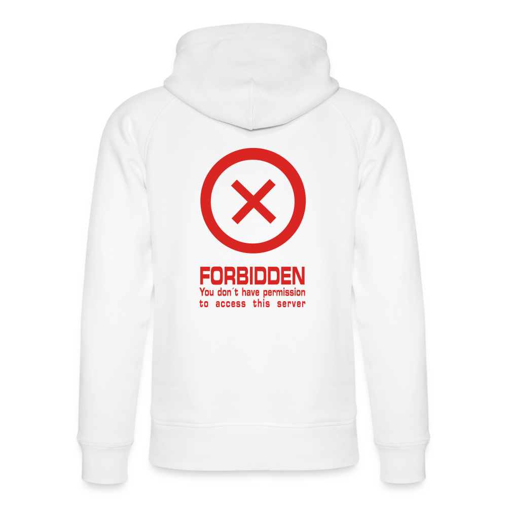 Unisex Organic Idyo Hoodie "Forbidden" - white