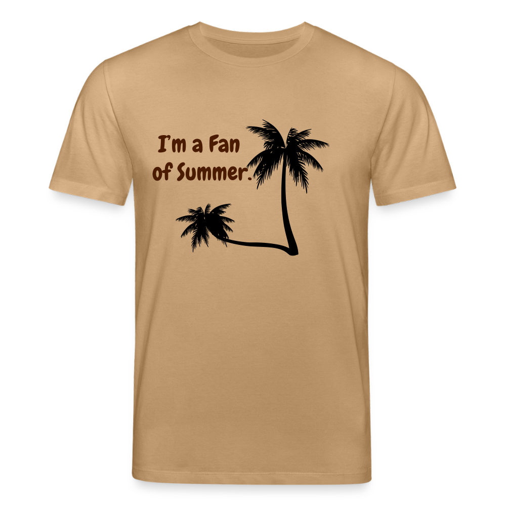Unisex Organic Idyo T-Shirt "I'm a fan of summer" - caramel 