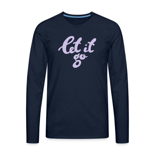 Men's Premium Idyo Longsleeve Shirt "Let it go" - navy