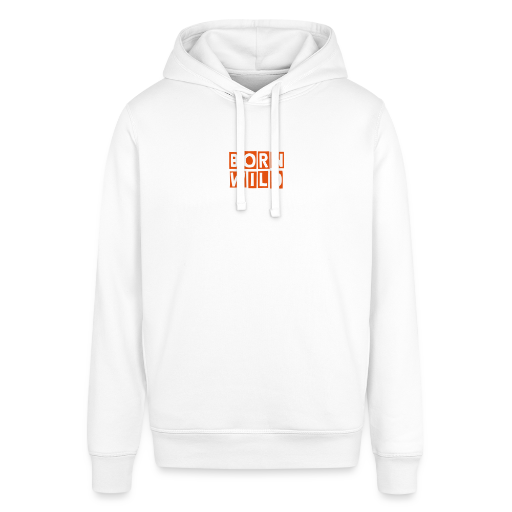 Unisex Organic Idyo Hoodie "Born wild" - white