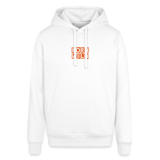 Unisex Organic Idyo Hoodie "Born wild" - white