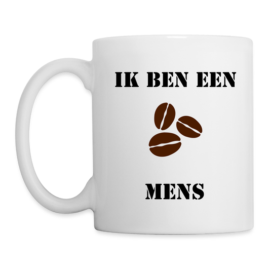 Mug "Ik ben een koffie mens" - white
