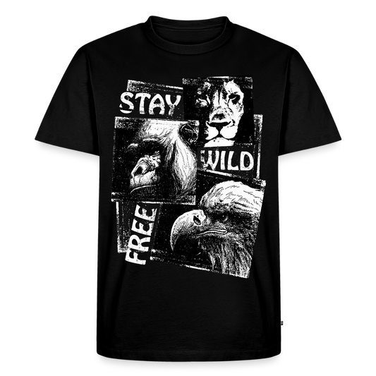 Men’s  T-Shirt "Stay Wild and Free" - black