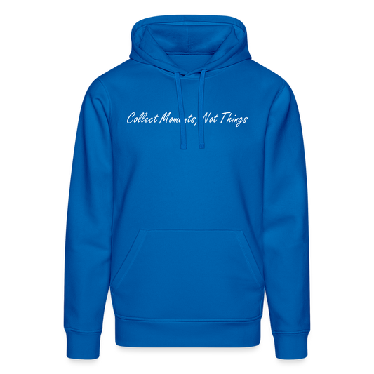 Unisex Organic Idyo Hoodie "Collect moments not things" - royal blue