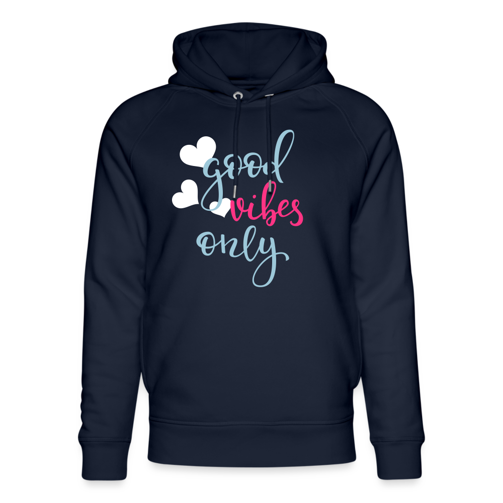 Unisex Organic Idyo Hoodie "Good vibes only" - navy