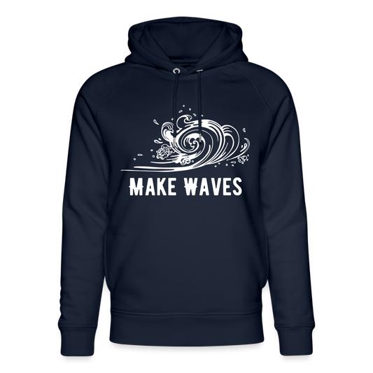 Unisex Organic Idyo Hoodie "Make waves" - navy