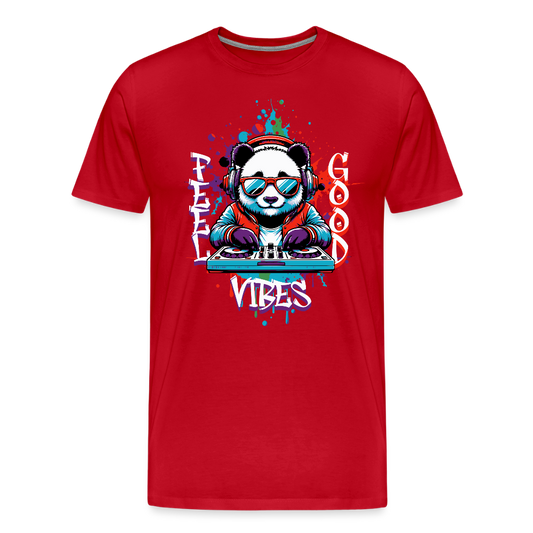 Men’s  Idyo T-Shirt "Feel good vibes" - red