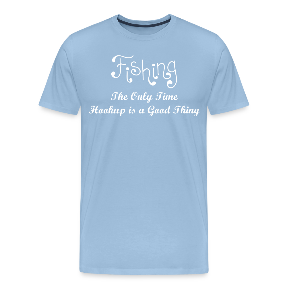 Men's Idyo T-Shirt "The only time hookup is a good thing" - sky