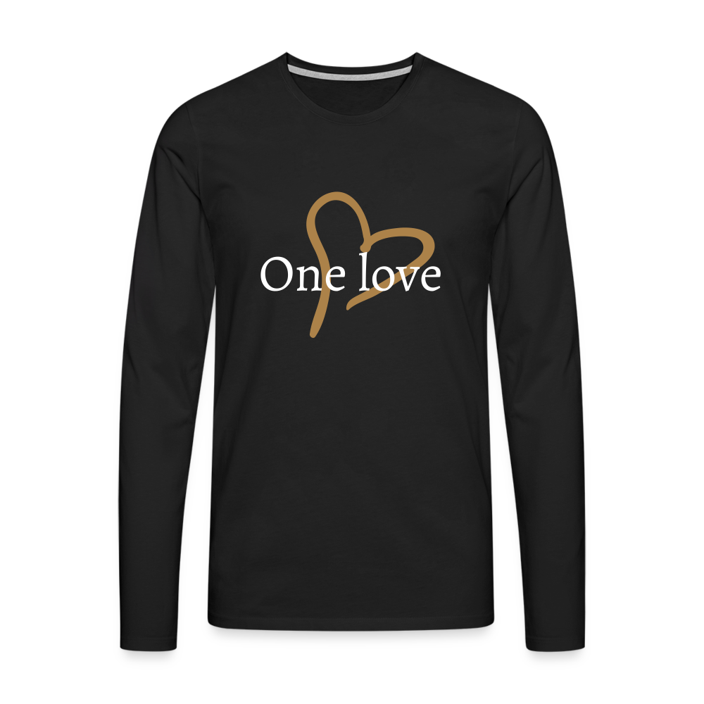 Men's Premium Idyo Longsleeve Shirt "One love" - black