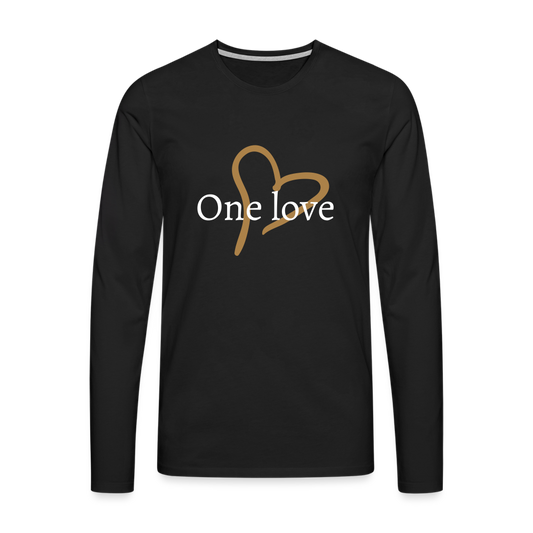 Men's Premium Idyo Longsleeve Shirt "One love" - black