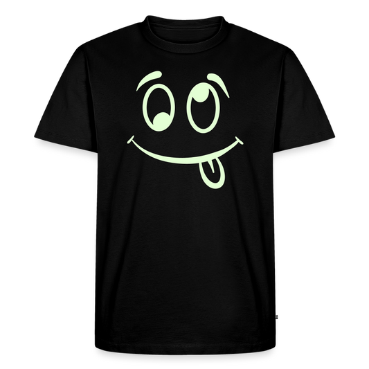 Men’s Idyo T-Shirt "Crazy face" (Glow in the dark) - black