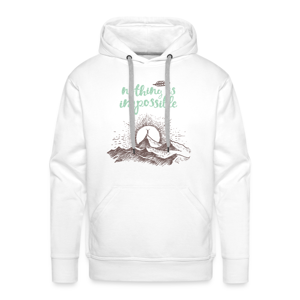 Men’s Premium Idyo Hoodie "Nothing is impossibel" - white