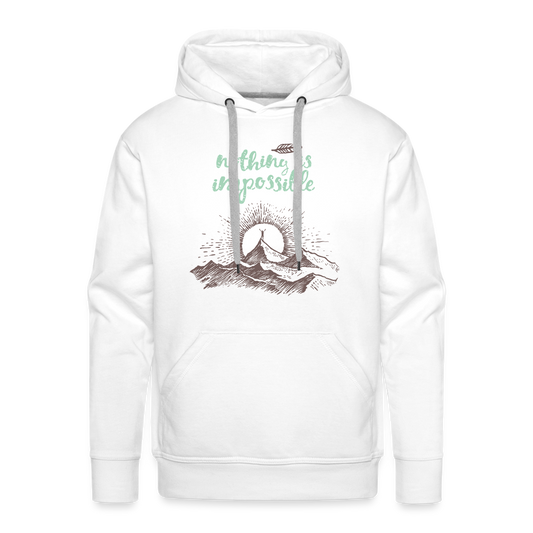 Men’s Premium Idyo Hoodie "Nothing is impossibel" - white