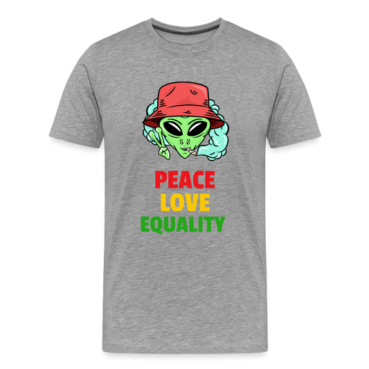 Men’s Idyo T-Shirt  "Peace Love Equality" - heather grey