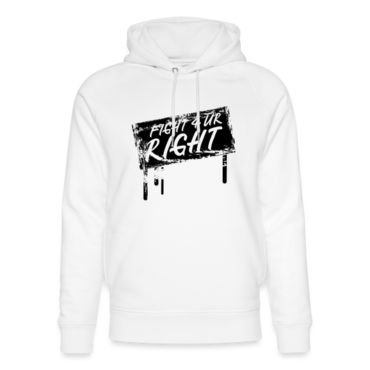 Unisex Organic Idyo Hoodie "Fight 4 ur right" - white