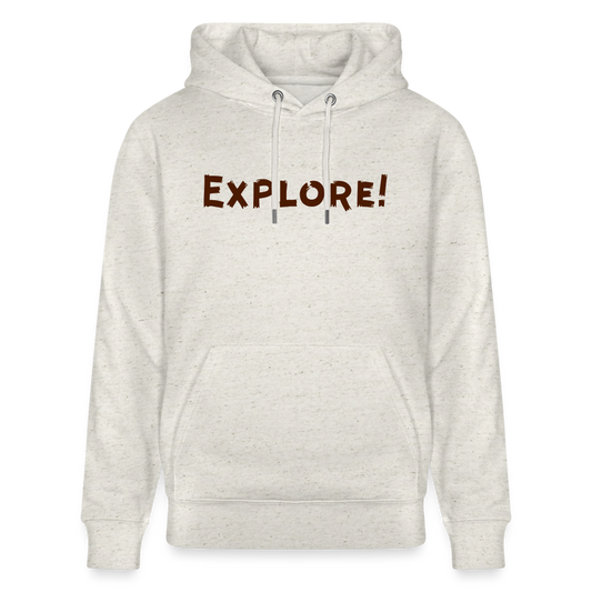 Unisex Organic Idyo Hoodie "Explore" - heather oatmeal