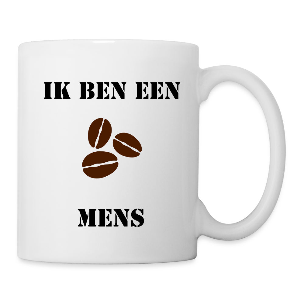 Mug "Ik ben een koffie mens" - white
