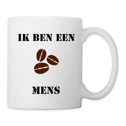 Mug "Ik ben een koffie mens" - white