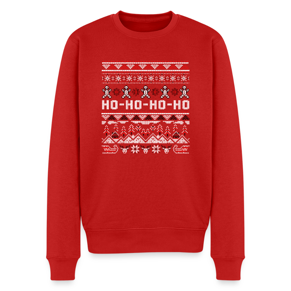 Men’s  Sweatshirt "HO-HO-HO-HO" - red