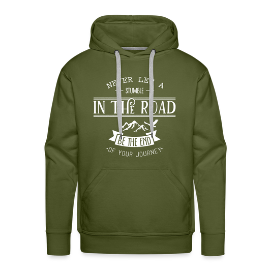 Men’s Premium Idyo Hoodie "Never let a stumble in the road" - olive green