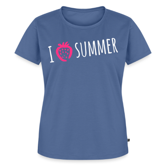Women’s Idyo T-Shirt "I love summer" - stone blue