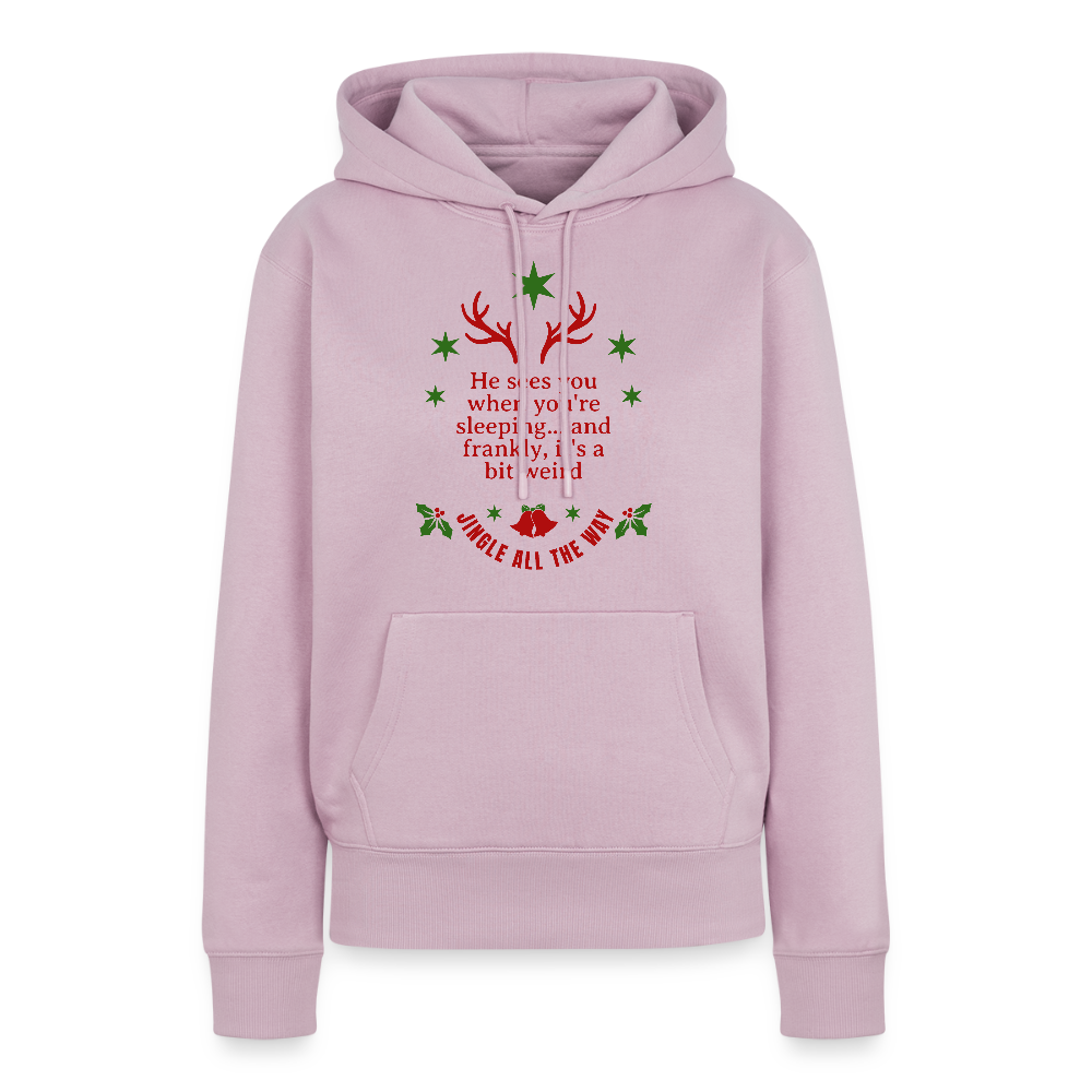 Women’s Idyo  Hoodie "He sees you when you're sleeping" - dusky pink