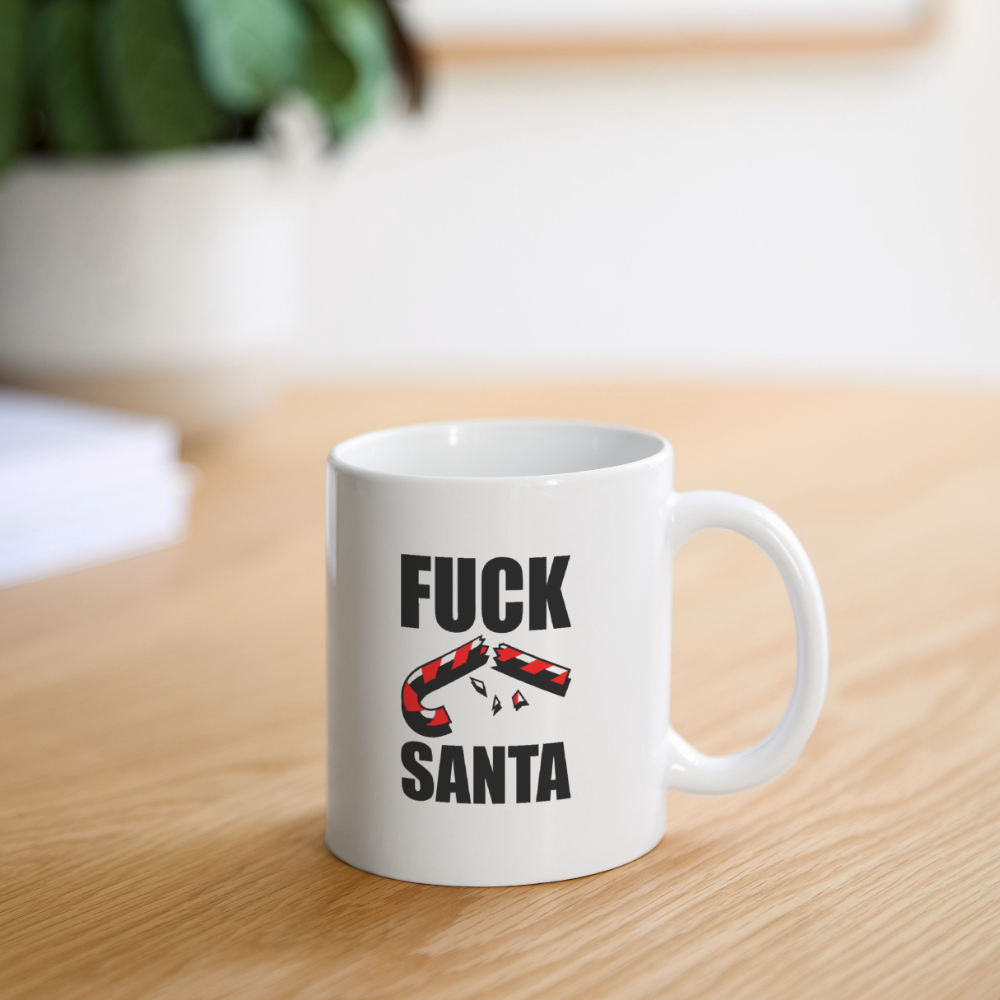 Mug "Merry Xmas & F*** Santa" - white