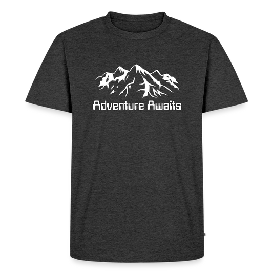 Men's Idyo T-Shirt "Adventure awaits" - heather anthracite