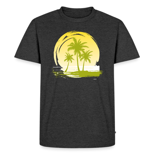 Men's Idyo T-Shirt "Sun and beach" - heather anthracite