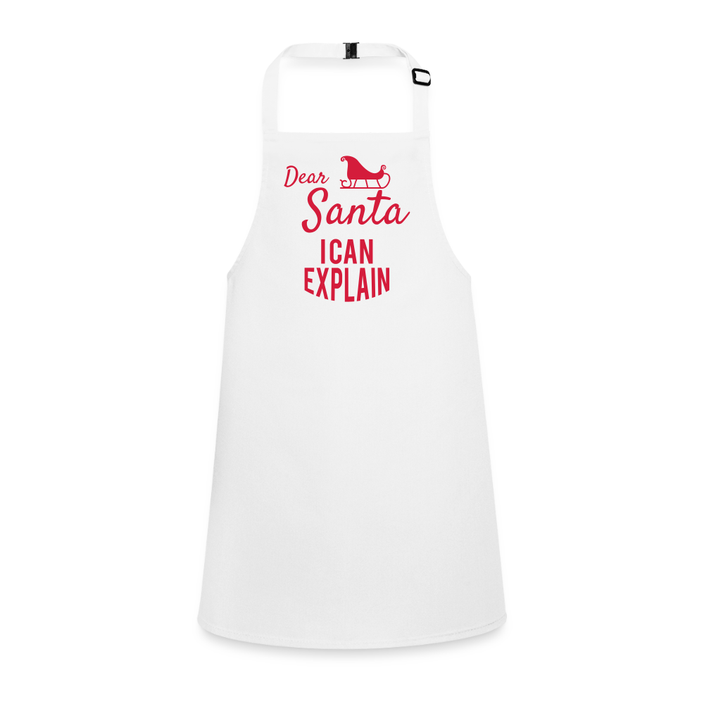 Children’s Apron "Dear Santa I can explain" - white