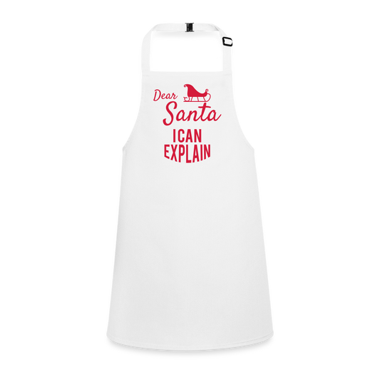 Children’s Apron "Dear Santa I can explain" - white