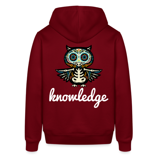 Unisex Organic Idyo Hoodie "Knowledge" - burgundy