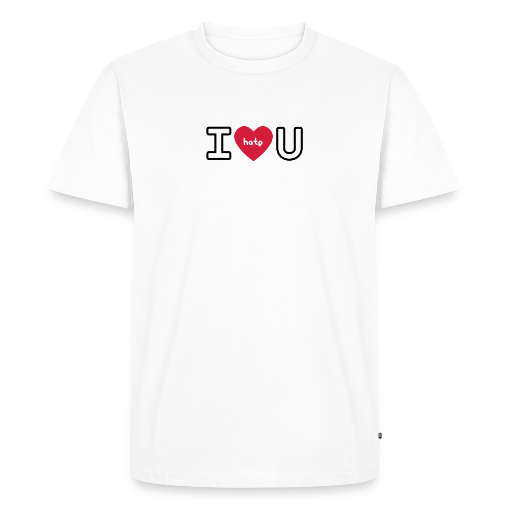 Men’s Premium Idyo T-Shirt "I hate you" - white