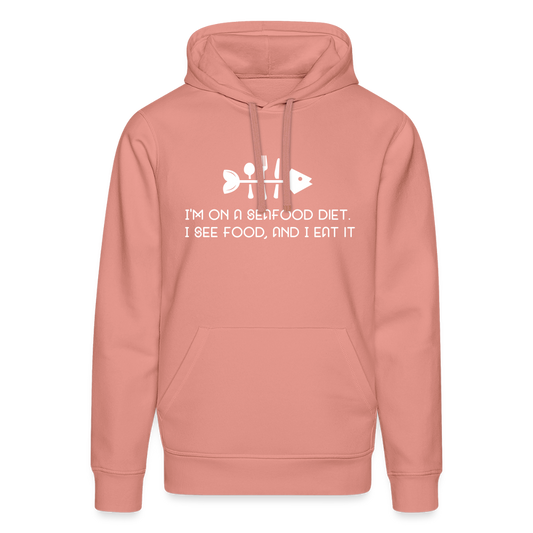 Unisex Organic Idyo Hoodie "I'm on a seafood diet" - canyon pink