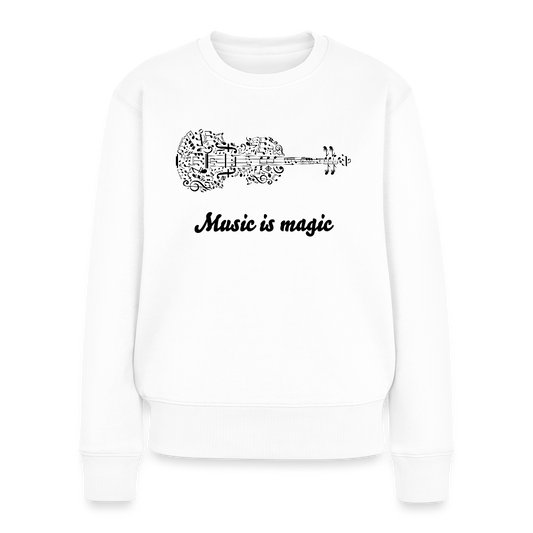 Women’s Premium Idyo Sweatshirt "Music is magic" - white