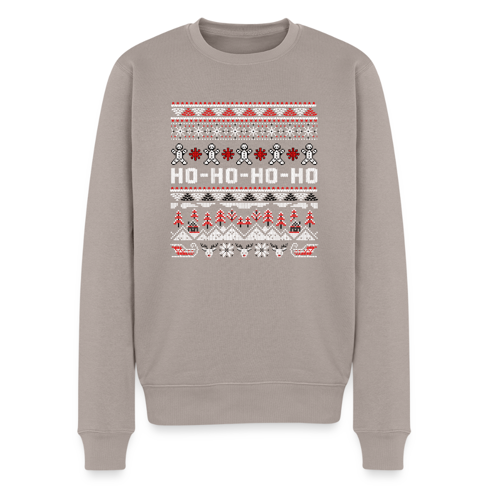 Men’s  Sweatshirt "HO-HO-HO-HO" - taupe