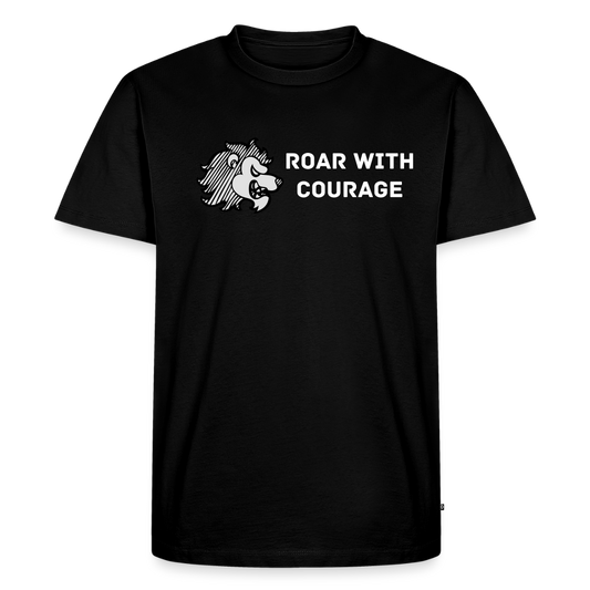 Men's Idyo T-Shirt "Roar with courage" - black
