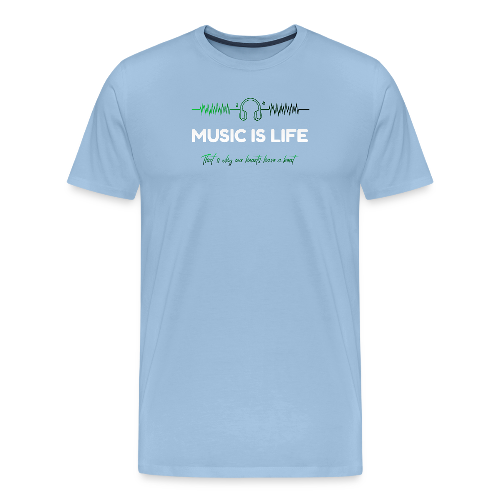 Men’s   Idyo T-Shirt "Music is life" - sky