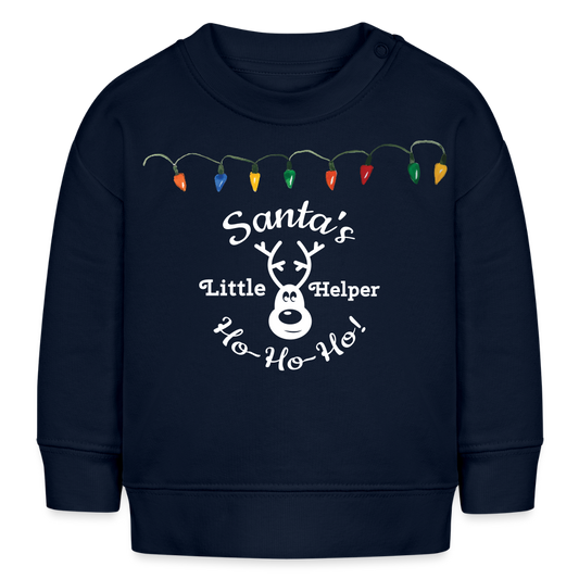 Organic  Idyo Sweatshirt "Santa little helper" - navy