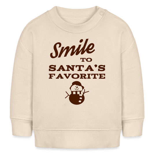 Organic Idyo Sweatshirt "Smile to Santa's favorite" - natural raw