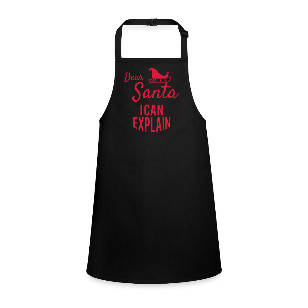 Children’s Apron "Dear Santa I can explain" - black