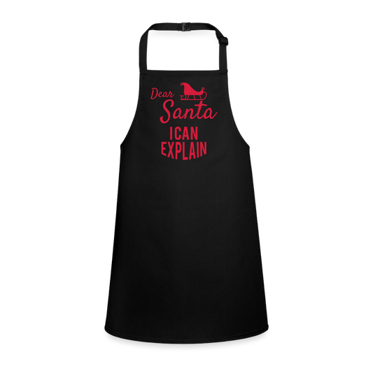 Children’s Apron "Dear Santa I can explain" - black