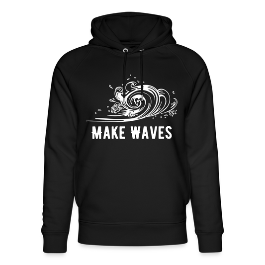 Unisex Organic Idyo Hoodie "Make waves" - black