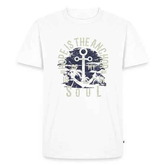 Men’s Premium Idyo T-Shirt "Hope is the anchor" - white