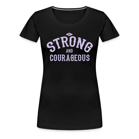 Women’s Idyo T-Shirt "Strong and Courageous" - black
