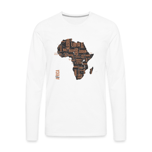 Men's Premium Idyo Longsleeve Shirt "Africa" - white